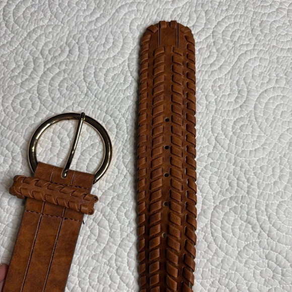 Costa Blanca Woven Brown Belt with Silver Buckle - Picture 2 of 7